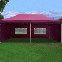 Maroon 10' x 20' Pop Up Canopy Party Tent