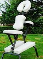 3.5" Creme Foam Portable Massage Chair