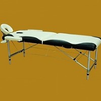 Black/White Aluminum Portable Massage Table
