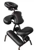3" Supreme Black Metal Portable Massage Chair