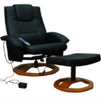 Remote Control TV Recliner Massage Chair with Ottoman i3128 - Black