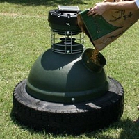 Capsule Game Feeder 250 Lb Tire Feeder Perfect For Deer Horses And