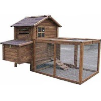 High Quality Chicken Coop House with Run & Grooved Treated Fir Timber