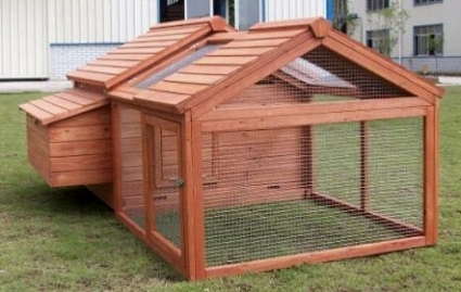 Backyard Chicken Coop House with Triple Run