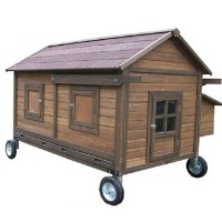High Quality Mobile Chicken Coop House with 4 Internal Perches