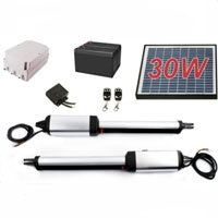 Residential/Commercial 30W Solar Dual Swing Gate Opener