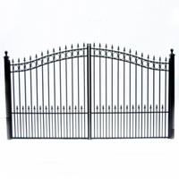 Prague Dual Swing Iron Driveway Gate 16' x 6'3"