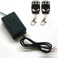Universal Driveway Gate & Garage Door Opener External Receiver w/ Two Remotes