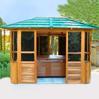 New York Hot Tub Enclosure Gazebo - 10' x 12'