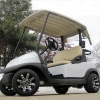 48V White Baller Edition Club Car Precedent Lifted Golf Cart