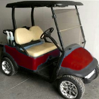 48V Burgundy Club Car Precedent Electric Golf Cart