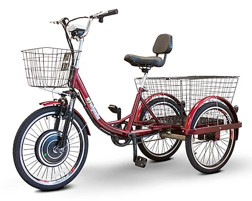 three wheeled bicycle with basket