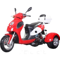 50cc Air Cooled 4 Stroke Bullseye Trike Moped Scooter