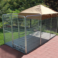 6' x 16' x 6'  Ultimate Modular Welded Wire Professional Kennel Dog Run