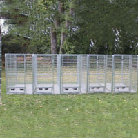 4' x 6' x 6' Multiple Modular Welded Wire Professional Kennel Dog Run for Five Dogs