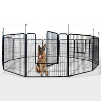 2 Heavy Duty Rectangular Metal Exercise and Play Pens for Dogs and Cats