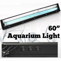 60" 322 Watt Aquarium Light Hood Power Compact Free Coral Marine