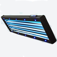 Aquarium Light 48" 324W T5 HO Hood LCD Timer Coral Reef 6x54 Fluorescent Actinic