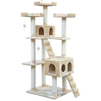 Brown and Beige 6-in-1 Cat Tree House