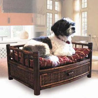 High Quality Bamboo Pet Bed with Cushion