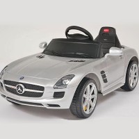 Kids Ride On Power Wheels Remote Silver Mercedes Benz Licensed Car