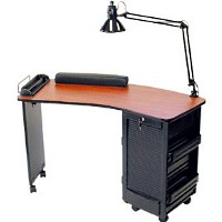 Wooden Manicure Table with Trays