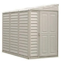 Duramax 4x8 SideMate Vinyl Shed + Foundation