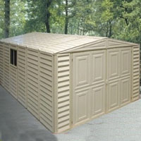 Duramax 10x16 Vinyl Storage Garage with Foundation & Window