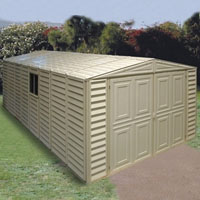 Duramax 10x21 Vinyl Storage Garage with Foundation & Window