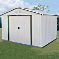 Duramax 10x8 Del Mar Metal Shed - Green Trim