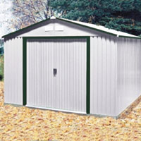 Duramax 10x12 Del Mar Colossus Metal Shed - Green Trim