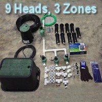 Brand New DIY 3 Zone Lawn Sprinkler Kit Version 4