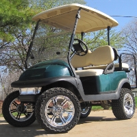 48V Green Club Car Precedent Lifted Electric Golf Cart