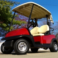 48V Maroon Club Car Precedent Electric Golf Cart