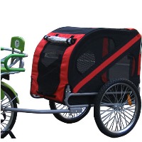 Pet Dog Bike Trailer (Red & Black)