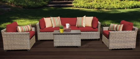SaferWholesale 2015 Contemporary 6 Piece Outdoor Wicker Patio Furniture Set