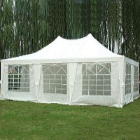 23 x16.5 Rectangle Wedding Party Gazebo Tent Canopy White