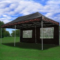 High Quality 10x20 Black Flame Pop Up Canopy Party Tent