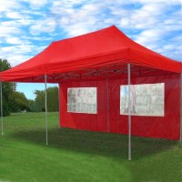 High Quality 10x20 Red Pop Up 6 Wall Canopy Party Tent Gazebo Set EZ