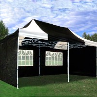 High Quality 10x20 Pop Up Canopy Party Tent Gazebo EZ - Black/White