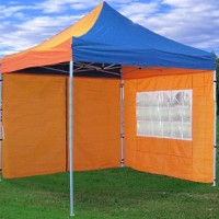 10x10 Pop Up Canopy Party Tent Gazebo Golden/Blue