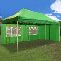10x20 Pop Up 6 Wall Canopy Party Tent Gazebo Set EZ Green
