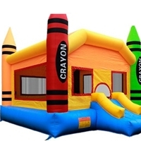 Commercial Grade Crayon Inflatable Bouncer Bouncy House