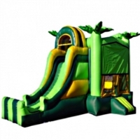 Commercial Grade Inflatable 3in1 Module Tropical Slide Combo Bouncy House