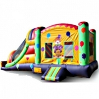 Commercial Grade Inflatable 3in1 Clown Slide Combo Bouncy House