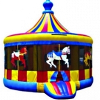 Commercial Grade Inflatable Carousel Bouncer Bouncy House
