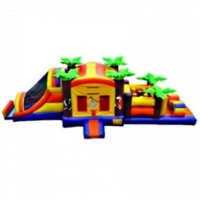 Commercial Grade Inflatable 3in1Tropical Combo Obstacle Course