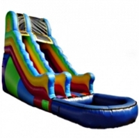 Commercial Grade Inflatable Multi Color Wavy Water Slide