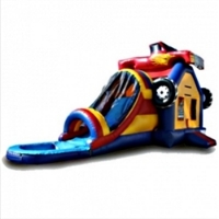Commercial Grade Inflatable Monster Truck Water Combo Bouncy House