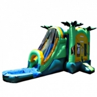 Commercial Grade Inflatable Palm Tree Water Combo Bouncy House